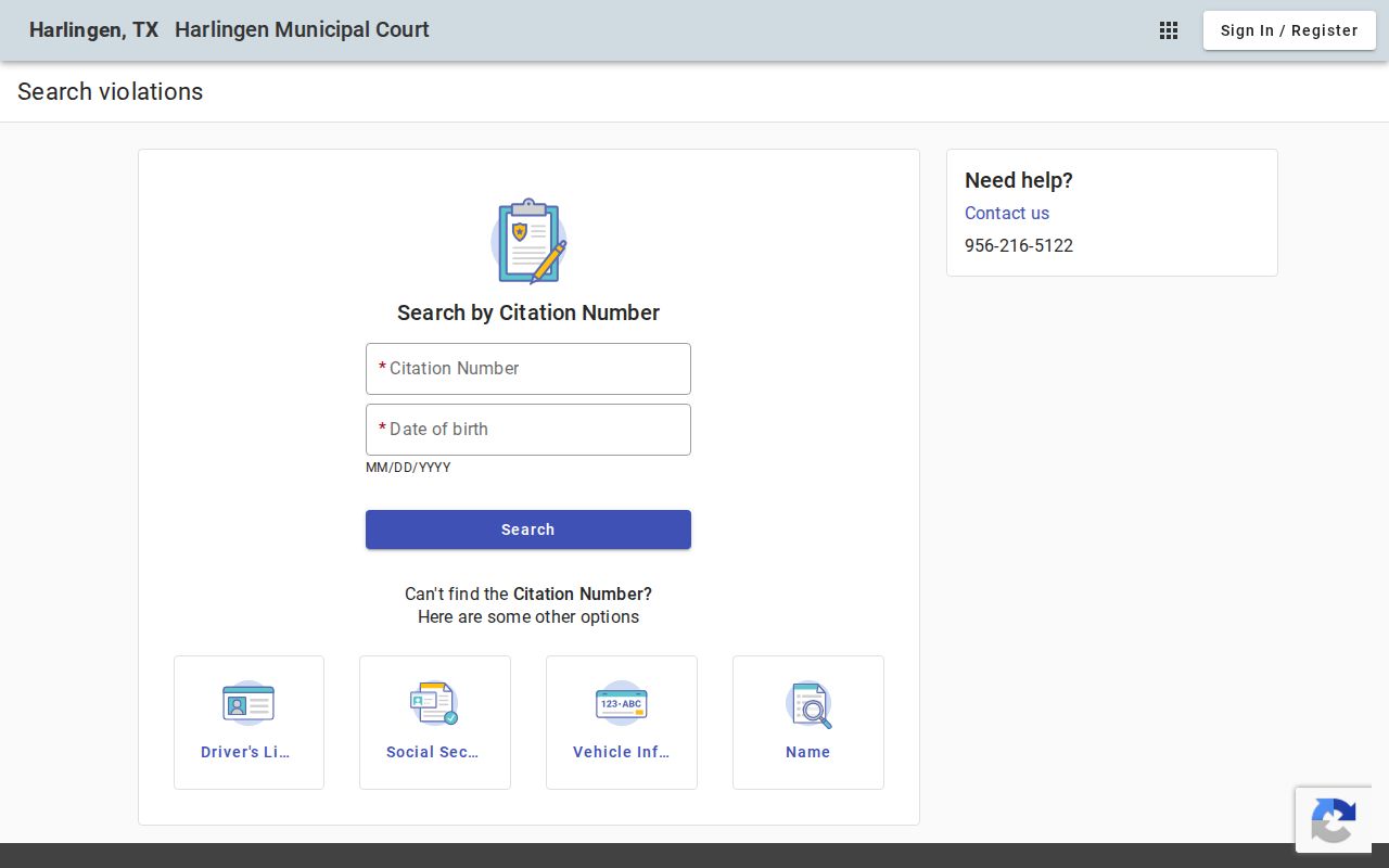 Harlingen criminal records municipal court search